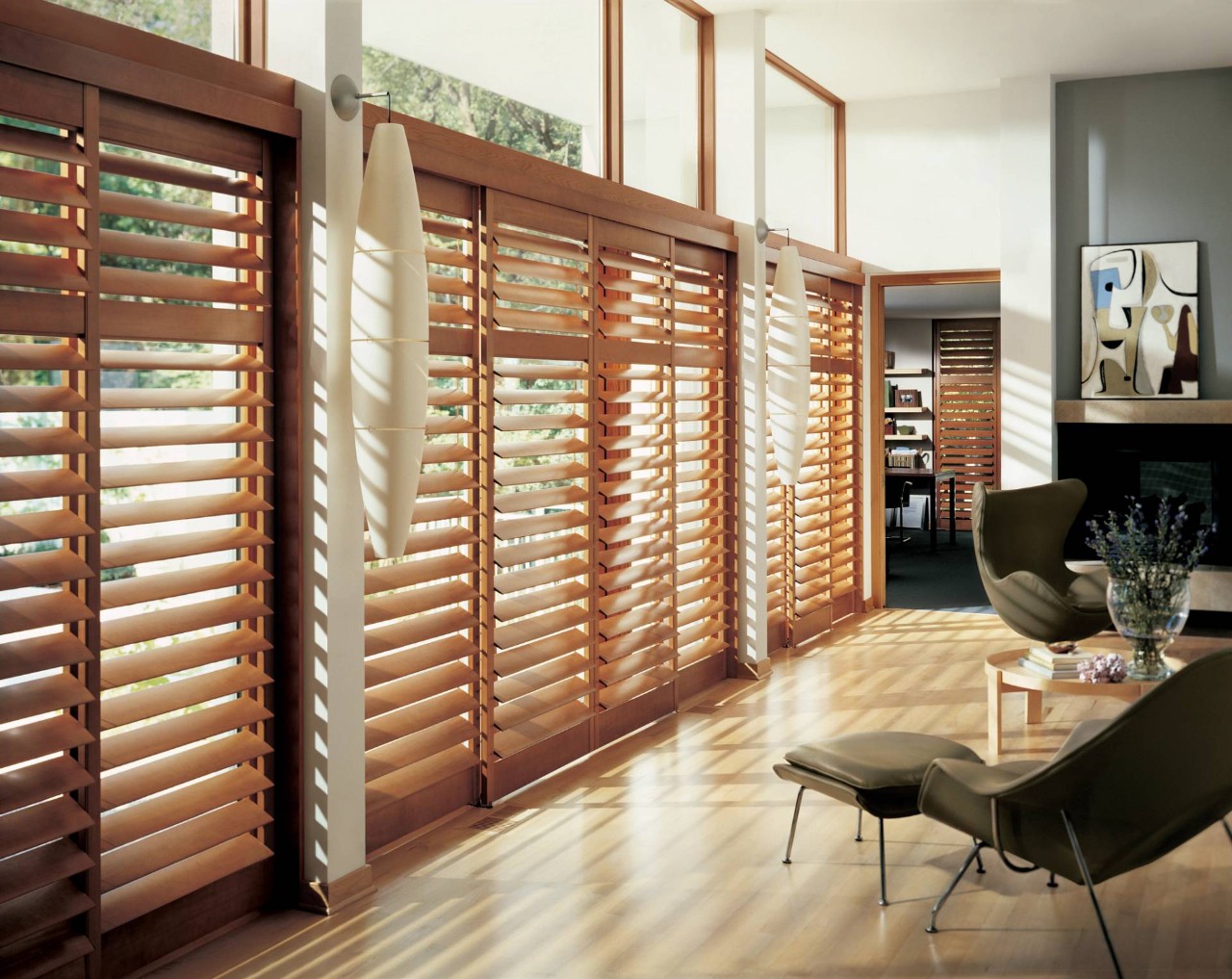 Hunter Douglas custom wood shutters near Roseburg, OR